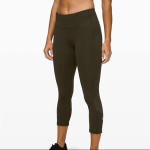 Lululemon Pace Rival Crop (Dark Olive)